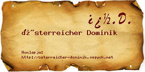 Österreicher Dominik névjegykártya
