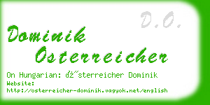 dominik osterreicher business card